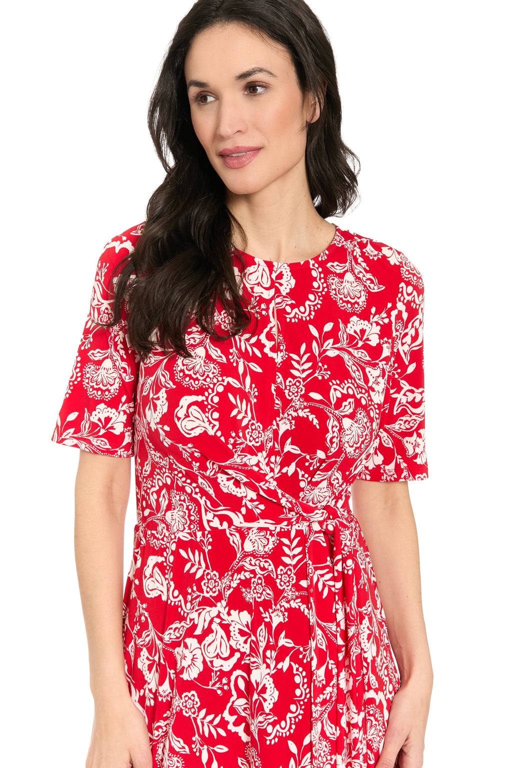 Revel Elbow Sleeve Midi in Graphic Provencal
