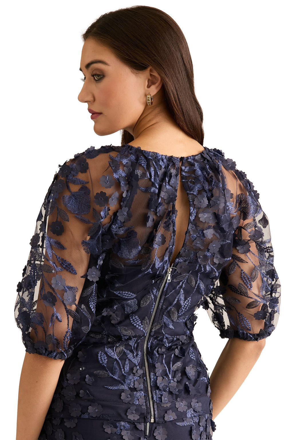 Marigold Top in Textured 3D Embroidered