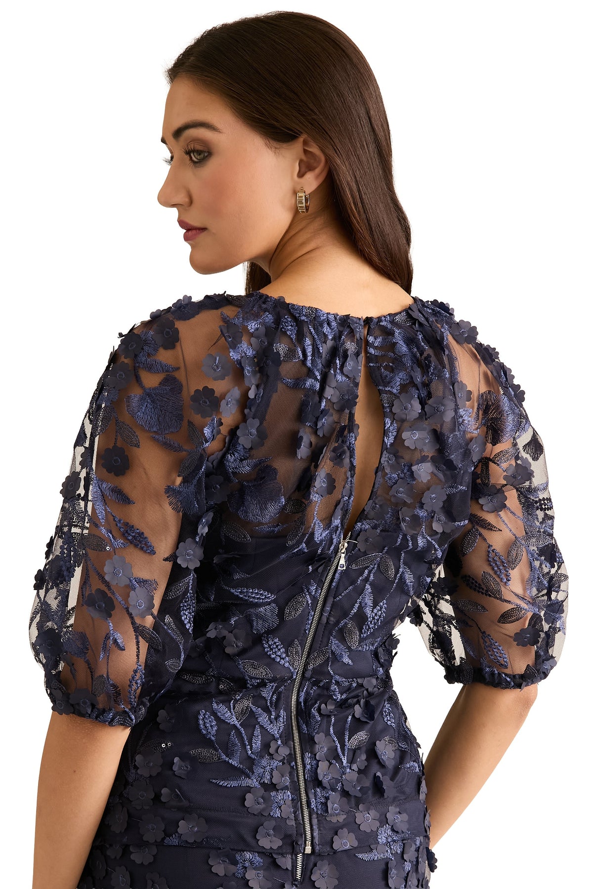 Marigold Top in Textured 3D Embroidered