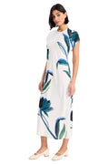 Sable Cap Sleeve Midi in Lotus Vine