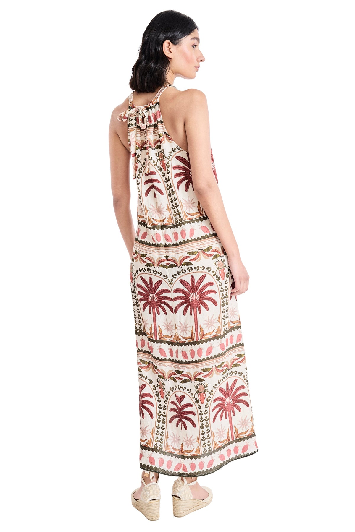 Tyler Halter Neck Maxi in Taormina Palms - FINAL SALE
