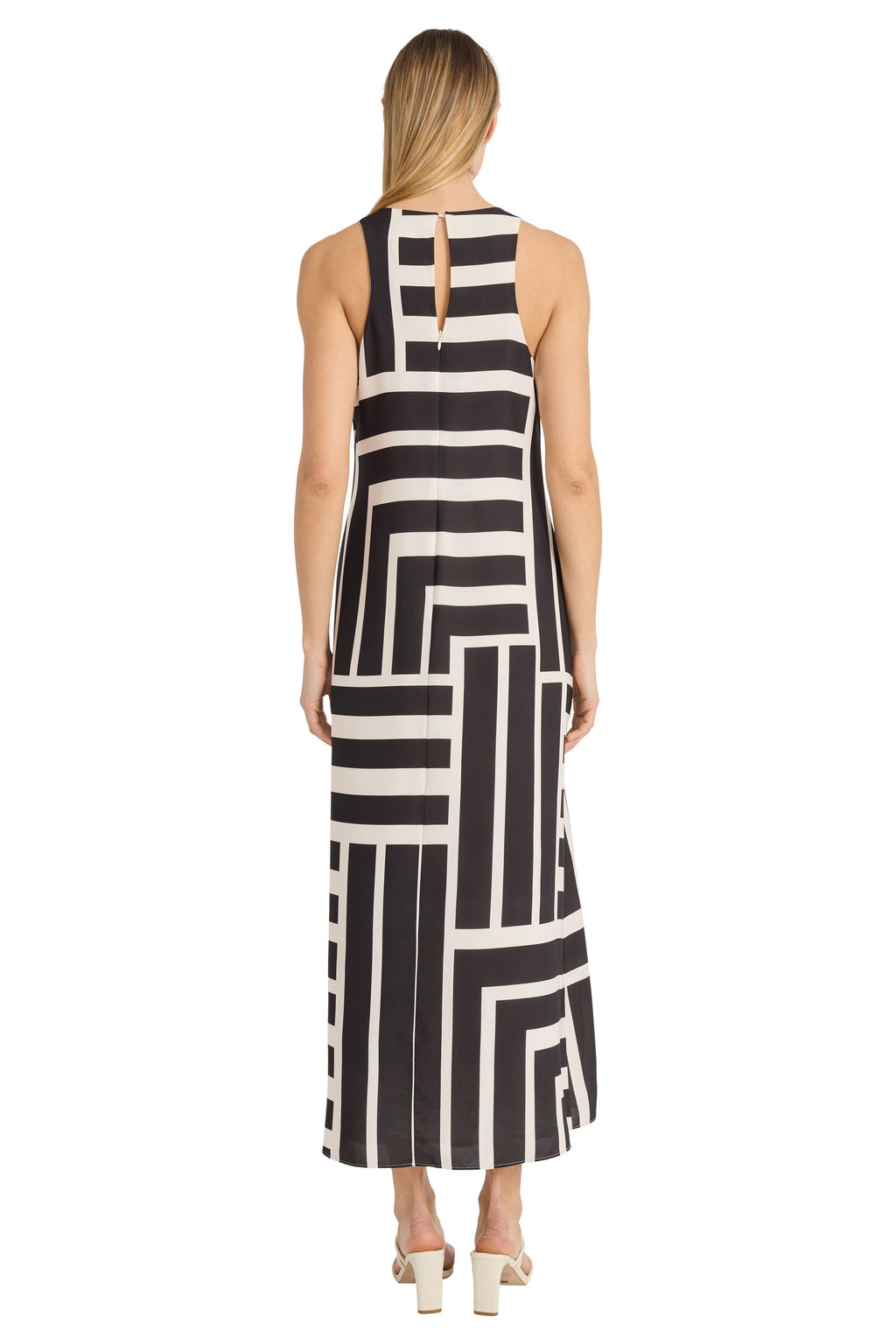 Quincy Midi Shift Dress in Intersection Stripes