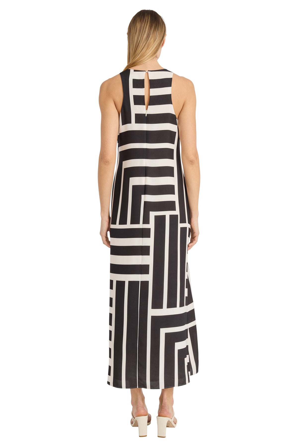 Quincy Midi Shift Dress in Intersection Stripes