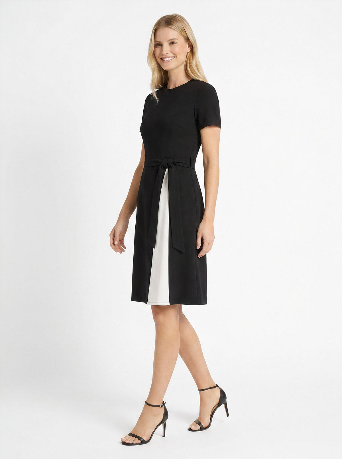 Lainy Colorblock Tie-Waist Dress