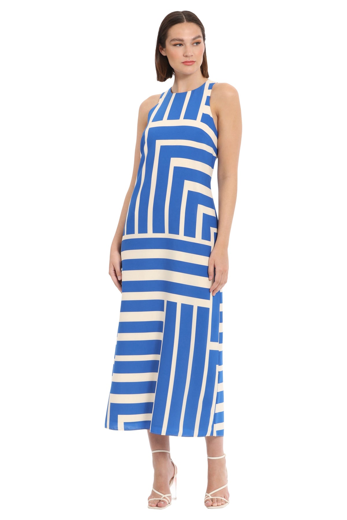 Quincy Midi Shift Dress in Intersection Stripes