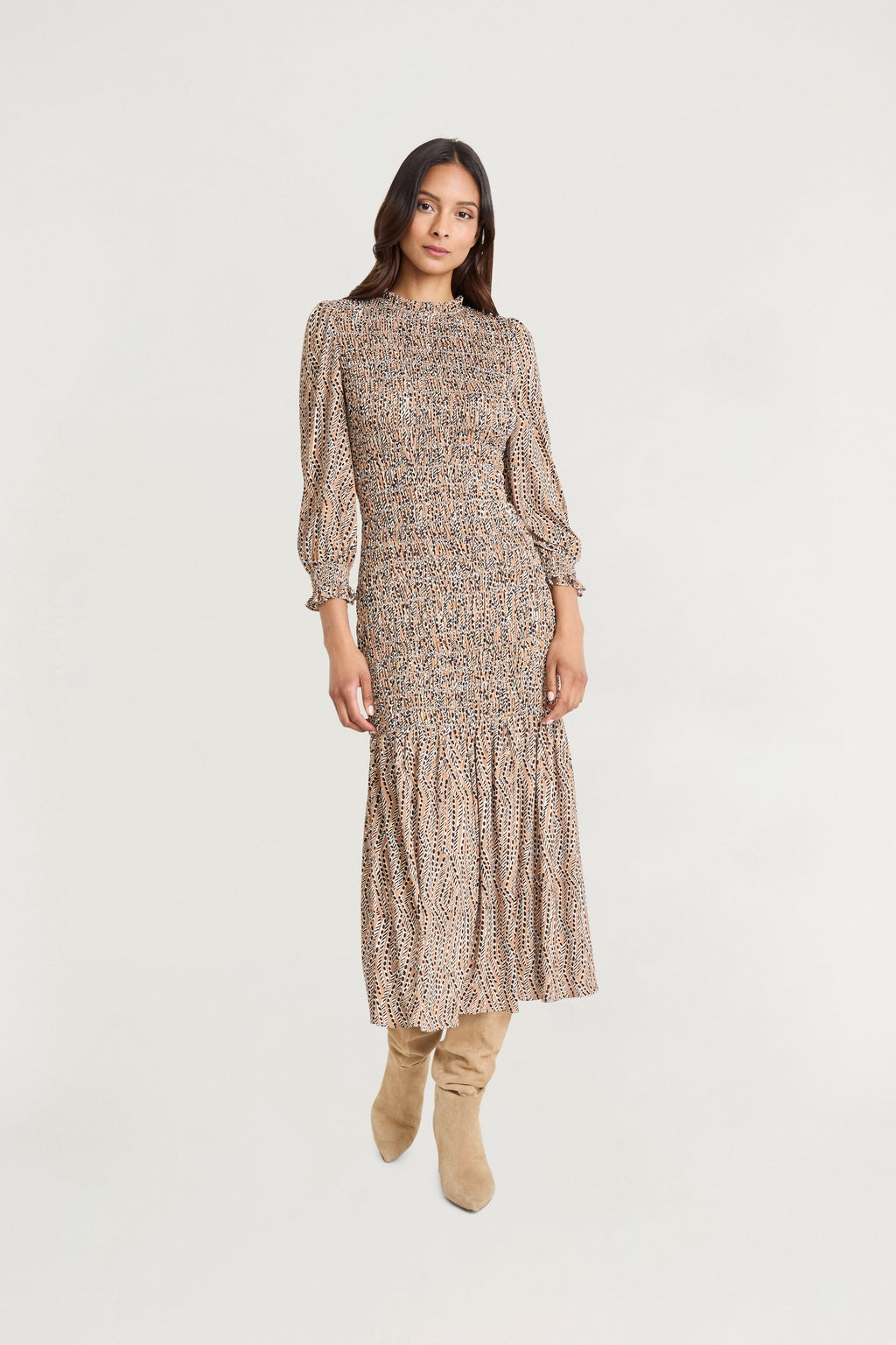 Samuel Printed Ruffled  Midi Dress - FINAL SALE