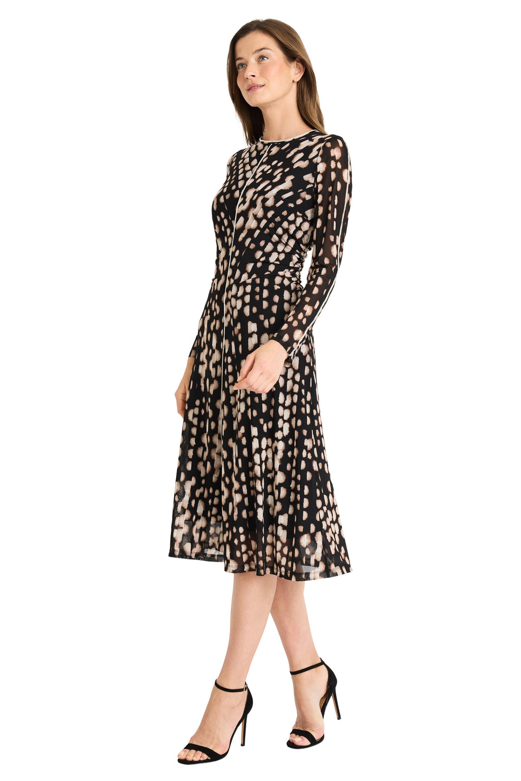 Leslie Fit & Flare in Cascading Spots - FINAL SALE