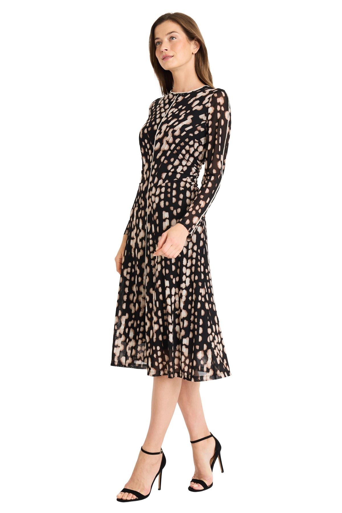 Leslie Fit & Flare in Cascading Spots - FINAL SALE