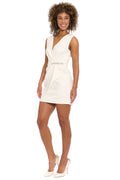 Roxanne Sleeveless Cascade Mini Dress