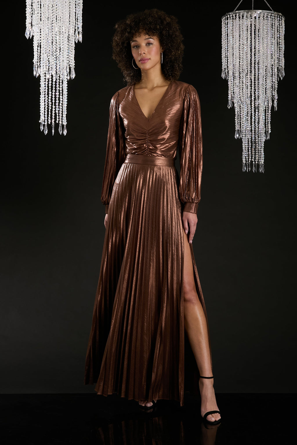 Malba Metallic Pleated Maxi Skirt - FINAL SALE