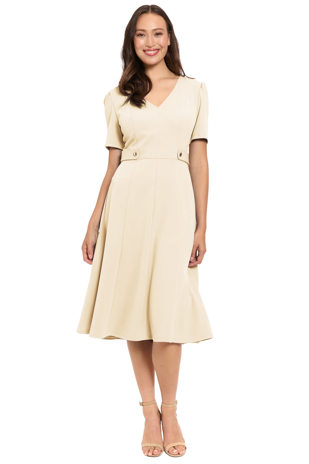 Quill Petite V-Neck Side Tab Dress in Classic - FINAL SALE