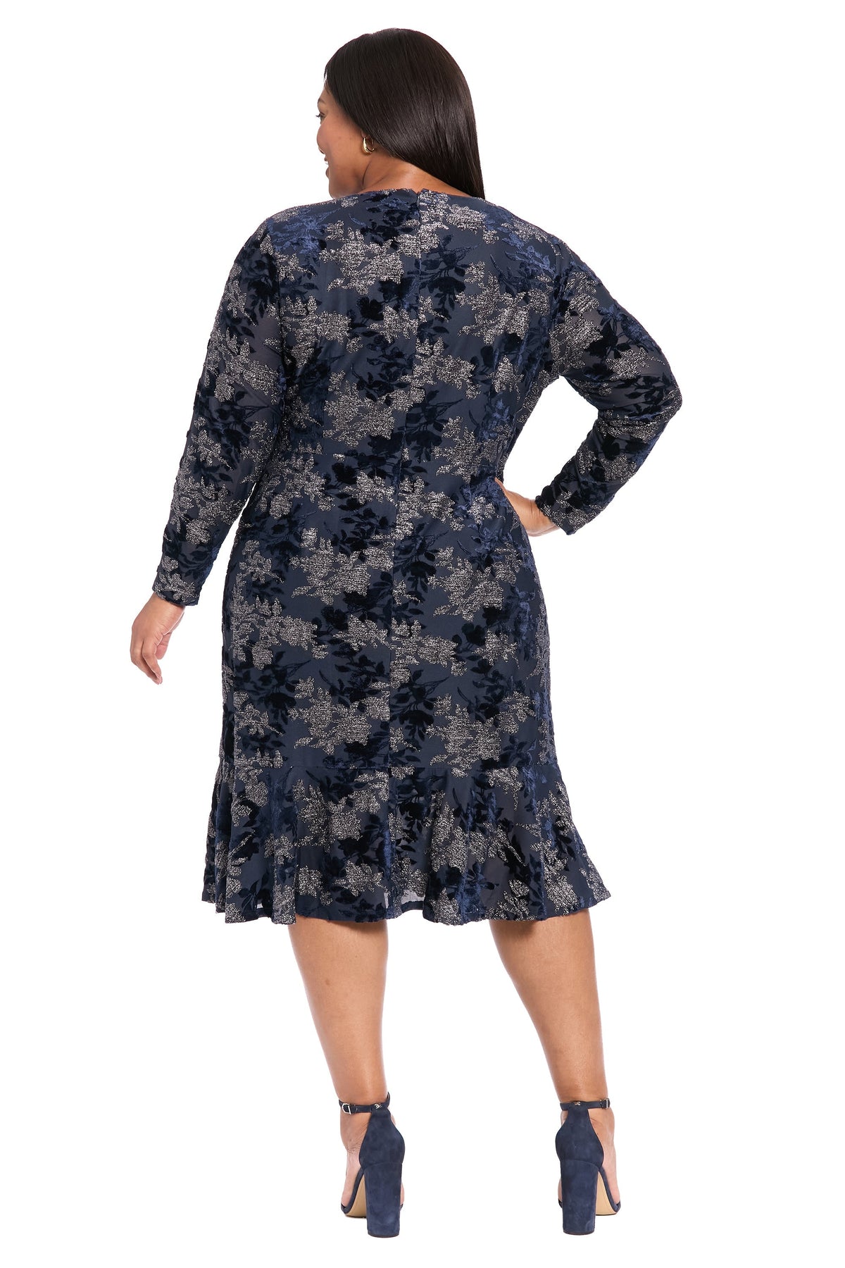 Marlise Shimmering Velvet Faux Wrap Dress - FINAL SALE