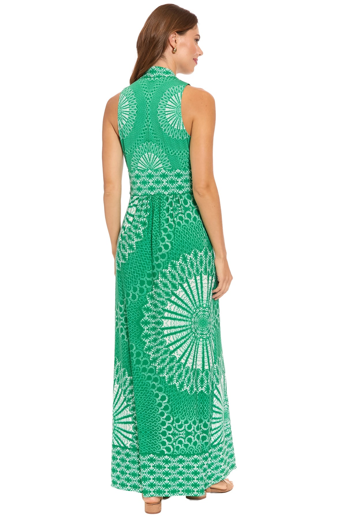 McKay V-Neck Halter Maxi in Boho Wheels