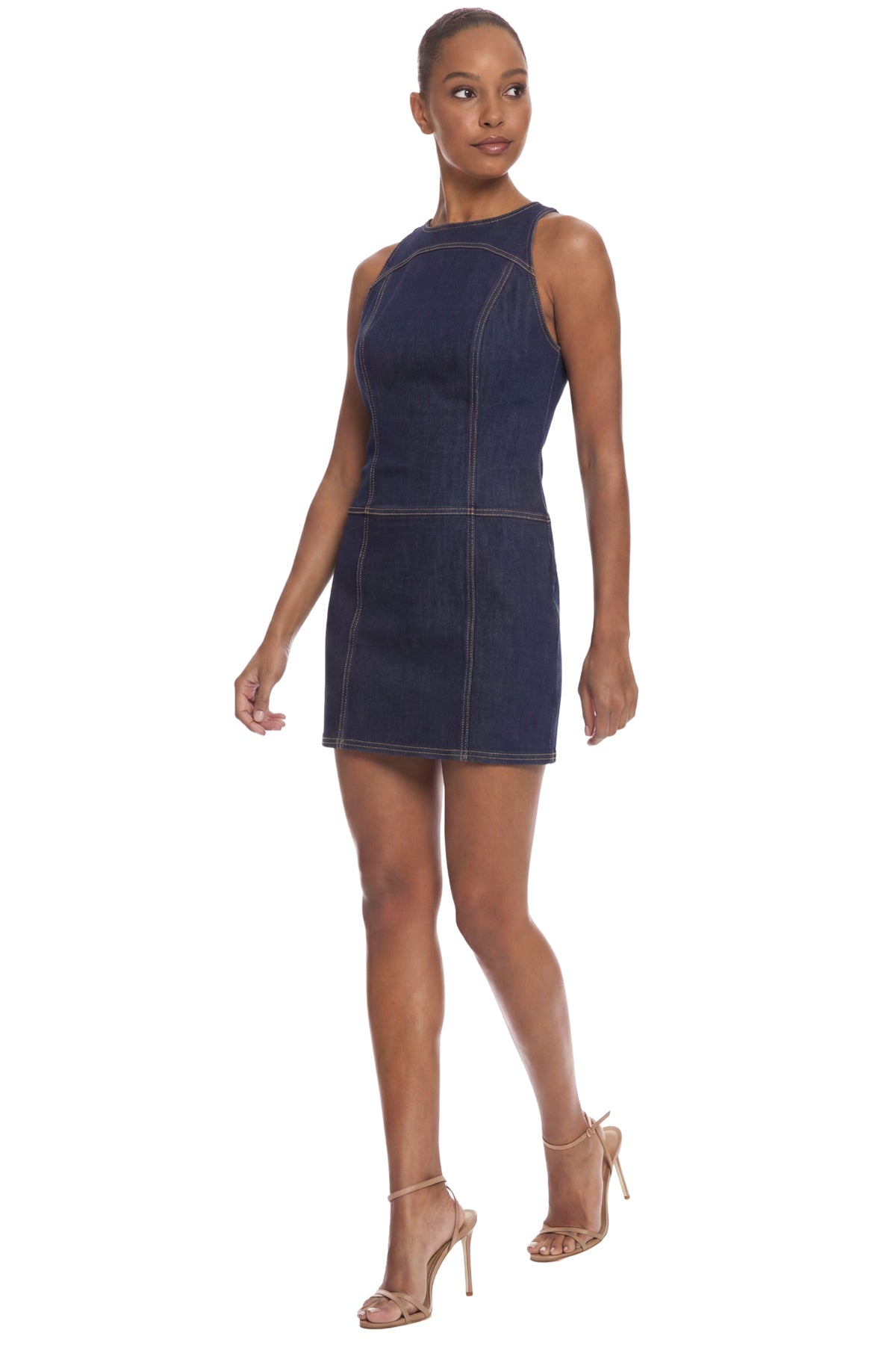 Leo Cotton Denim Mini Sheath