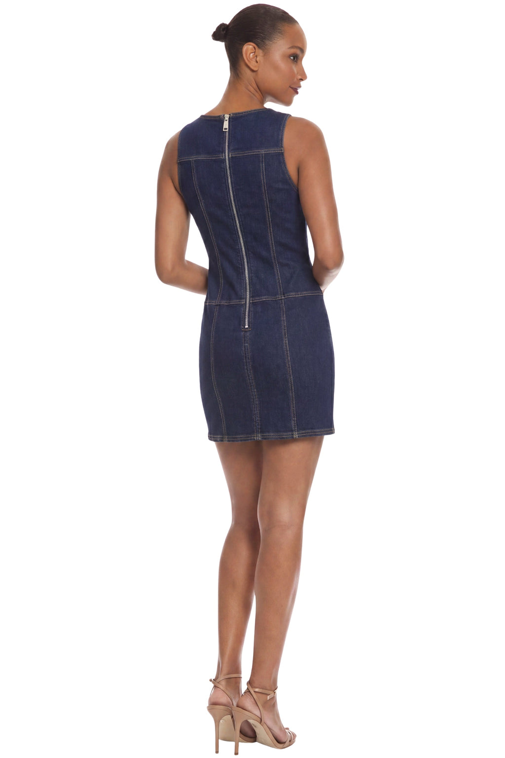 Leo Cotton Denim Mini Sheath
