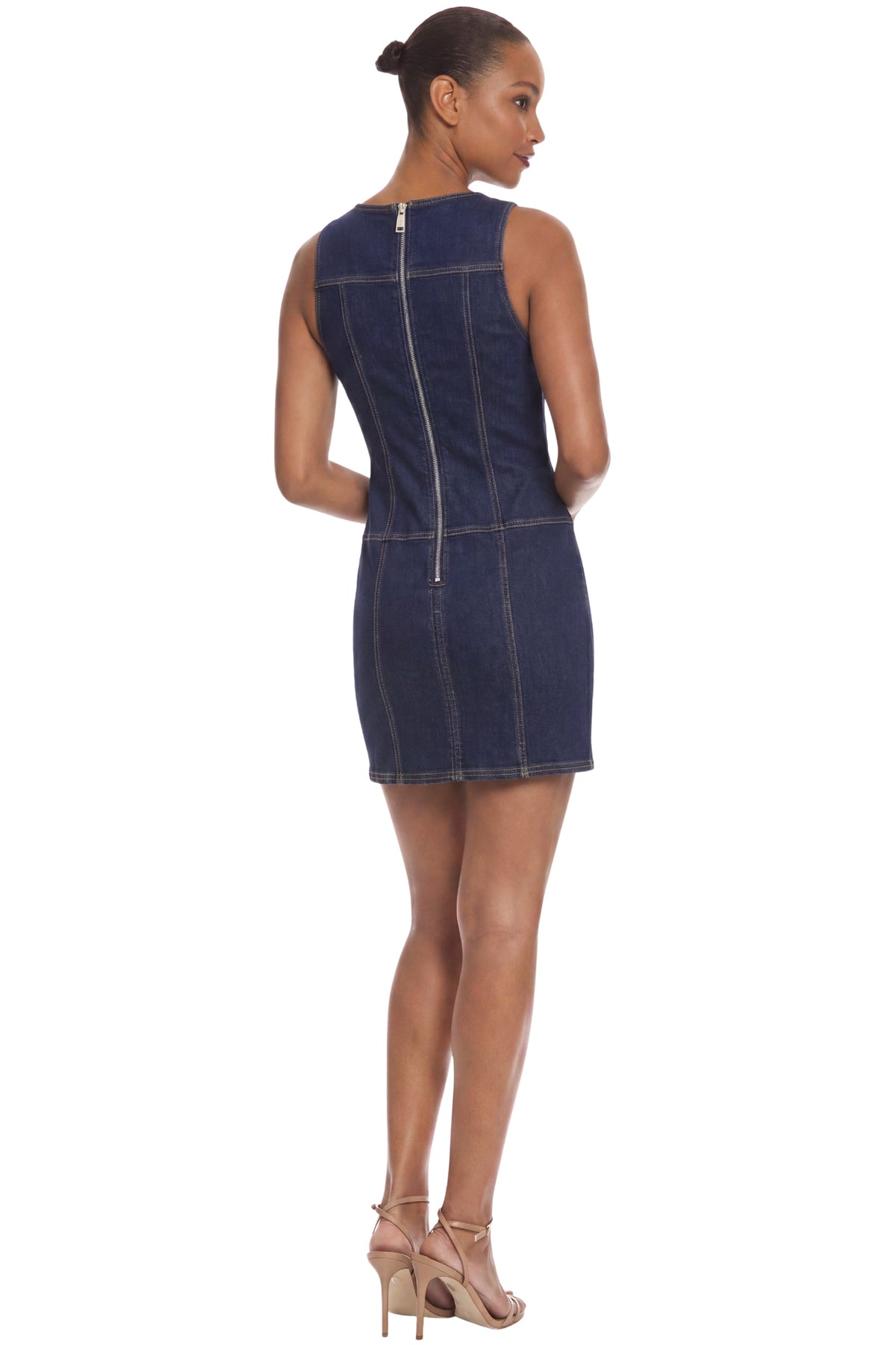 Leo Cotton Denim Mini Sheath