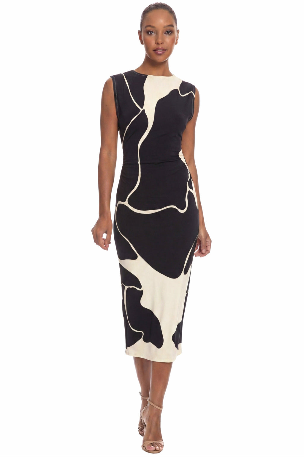 Leonor Midi Sheath Dress in Matte Jersey