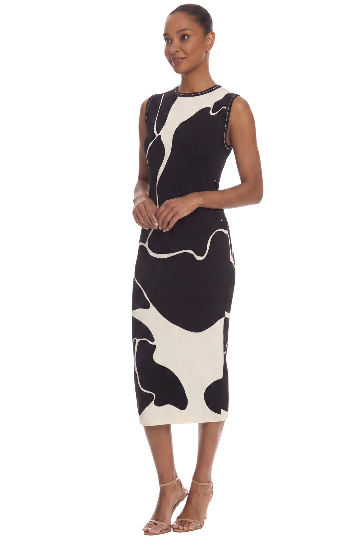 Leonor Midi Sheath Dress in Matte Jersey