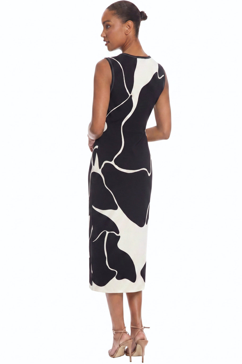 Leonor Midi Sheath Dress in Matte Jersey