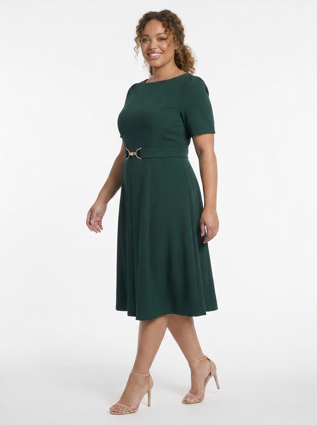 Quill Side Tab Dress with Buckle