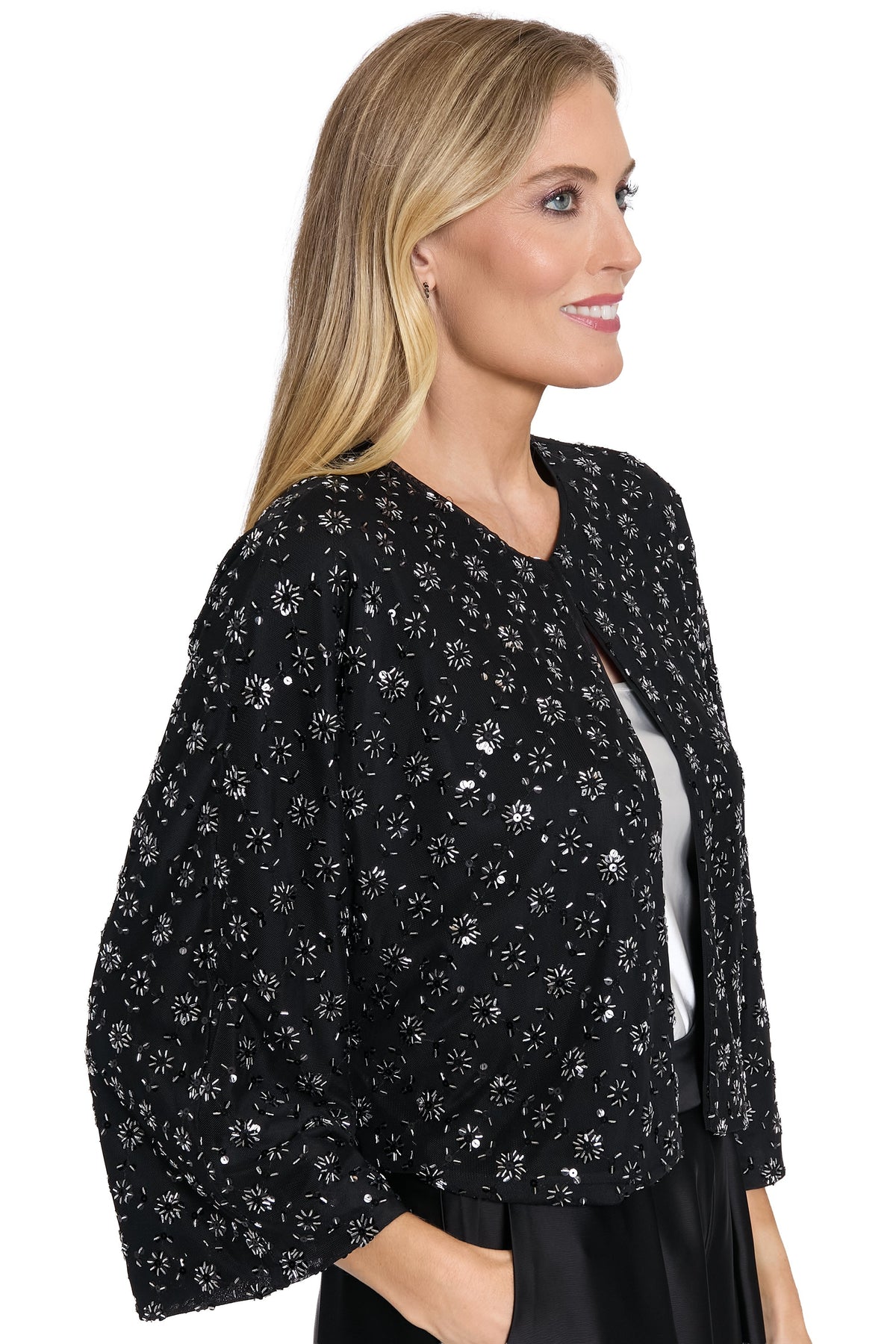 Murray Embellished Mesh Topper Blazer