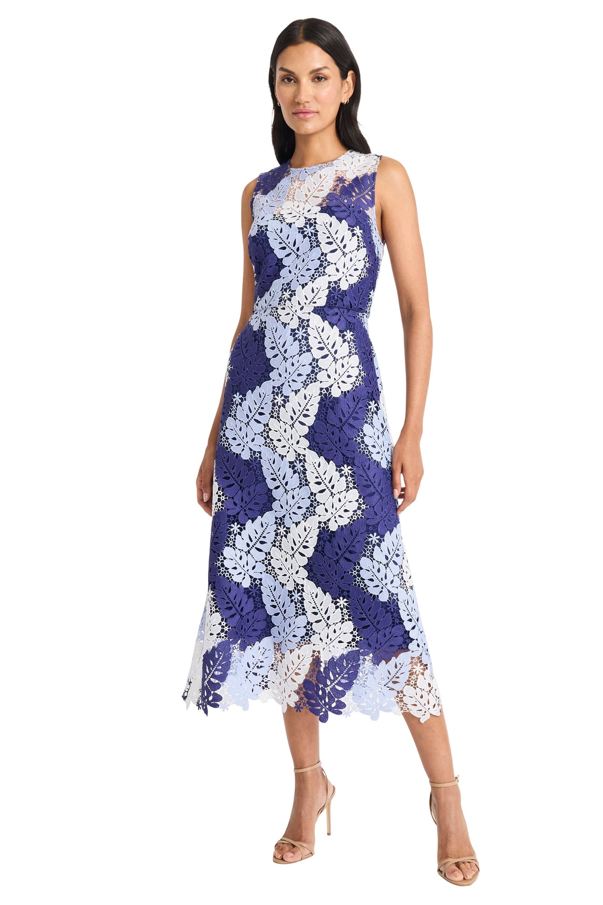 Rinna Ombre Sleeveless Lace Midi