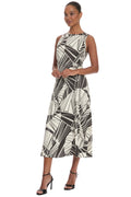 Renatta Sleeveless Midi in Block Ink Geo