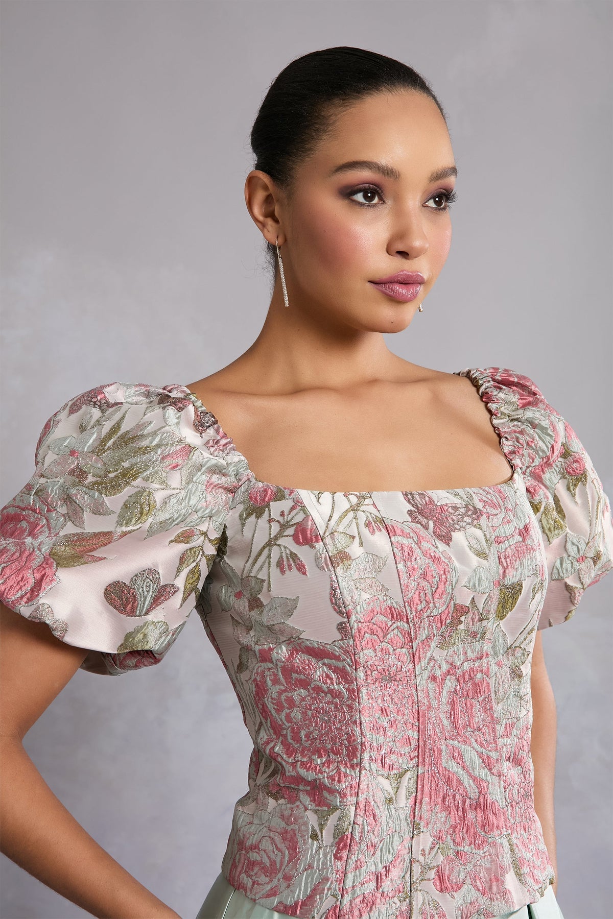 Robinson Bubble Sleeve Bustier Top