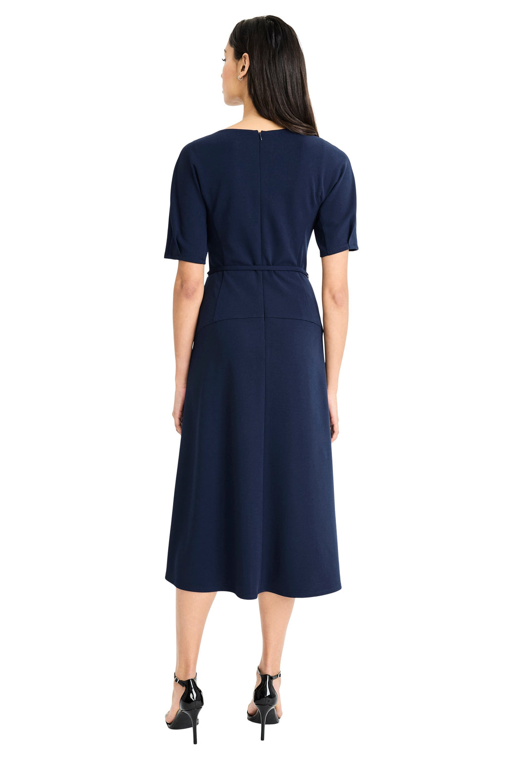 Nathalia Belted V-Neck Midi Dress - FINAL SALE