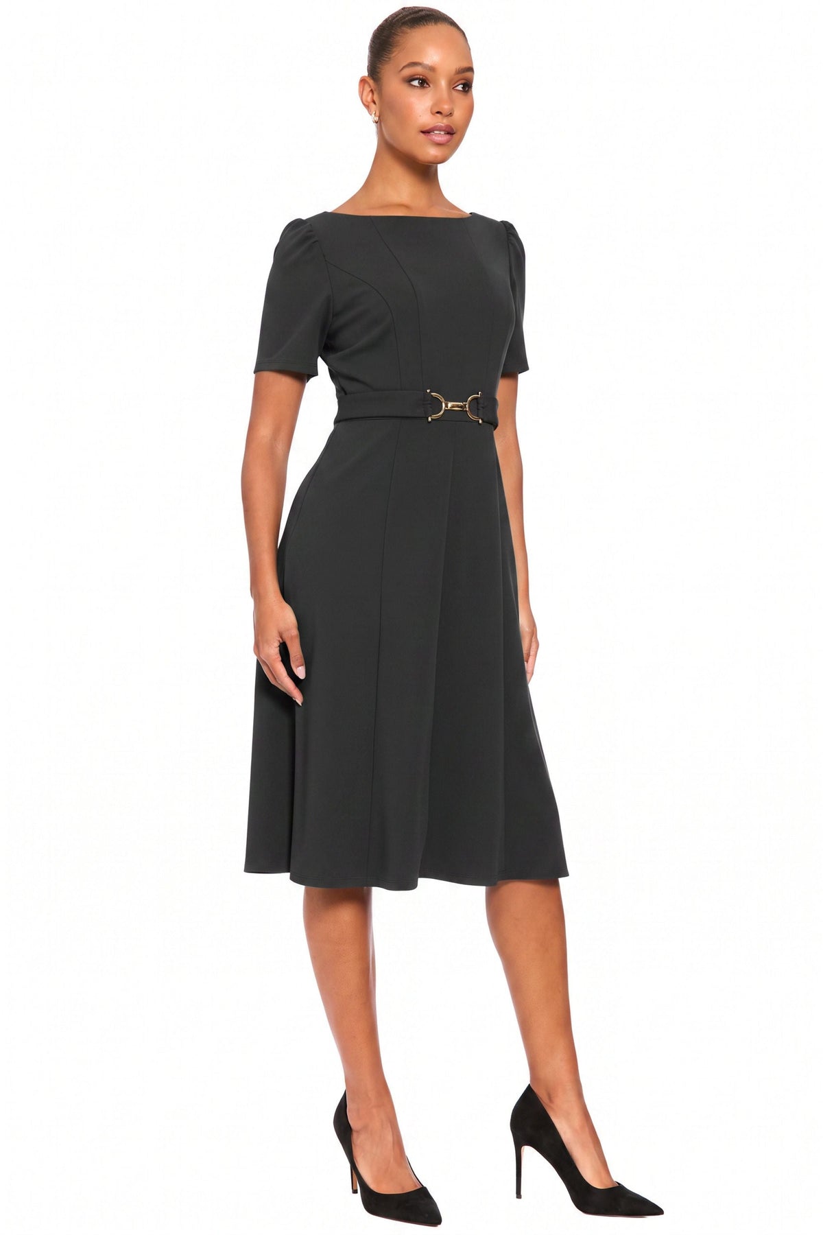 Quill Side Tab Dress with Buckle