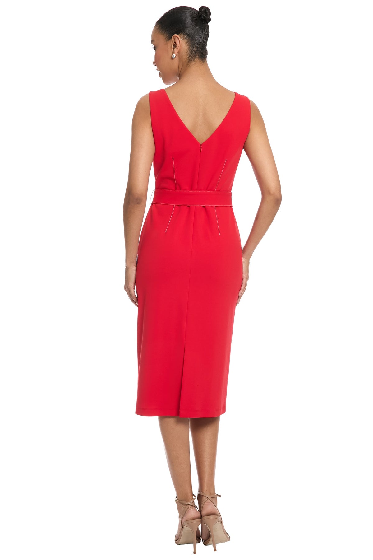 Olinda Square Neck Midi wIth Belt