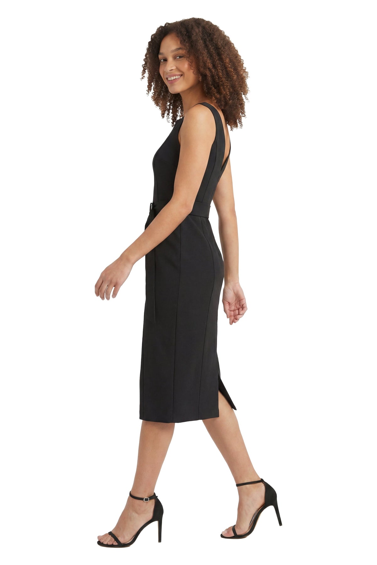 Olinda Square Neck Midi wIth Belt