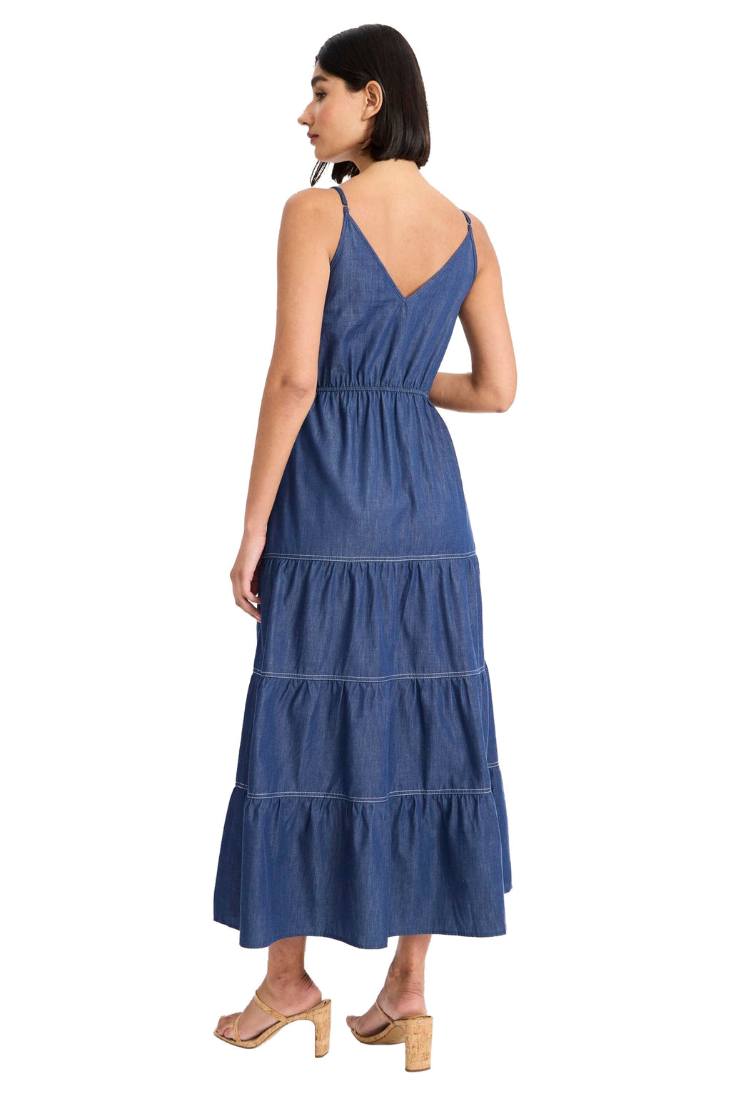 Pat Spaghetti Strap Denim Dress