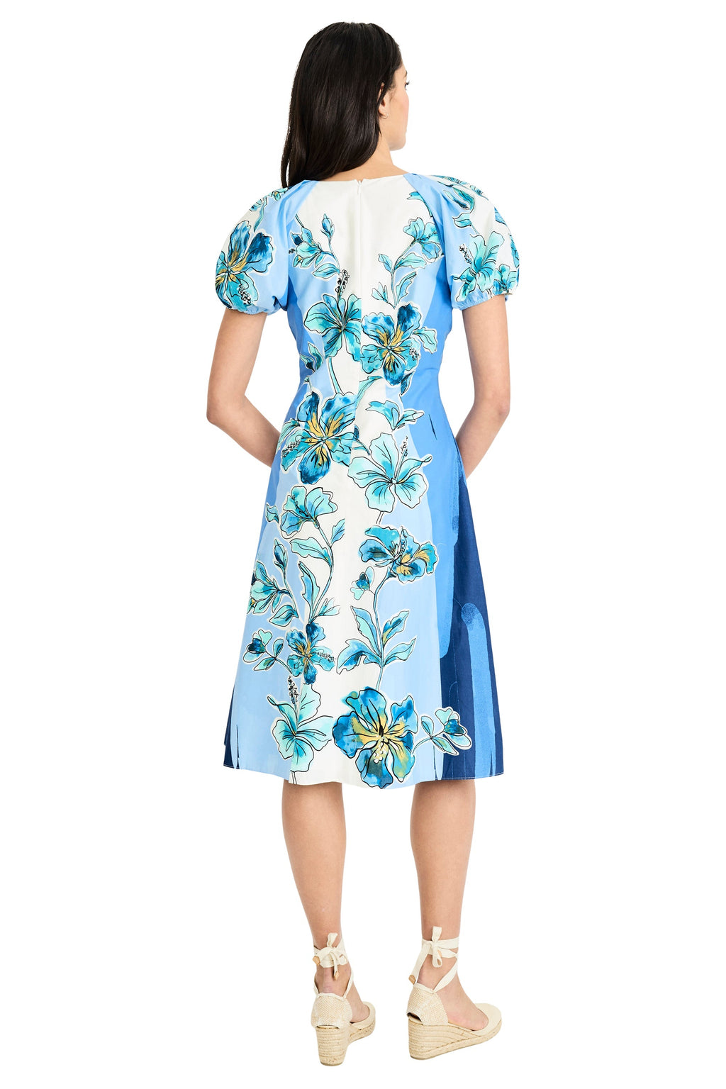 Mariel Puff Sleeve Midi in Bayside Blooming - FINAL SALE