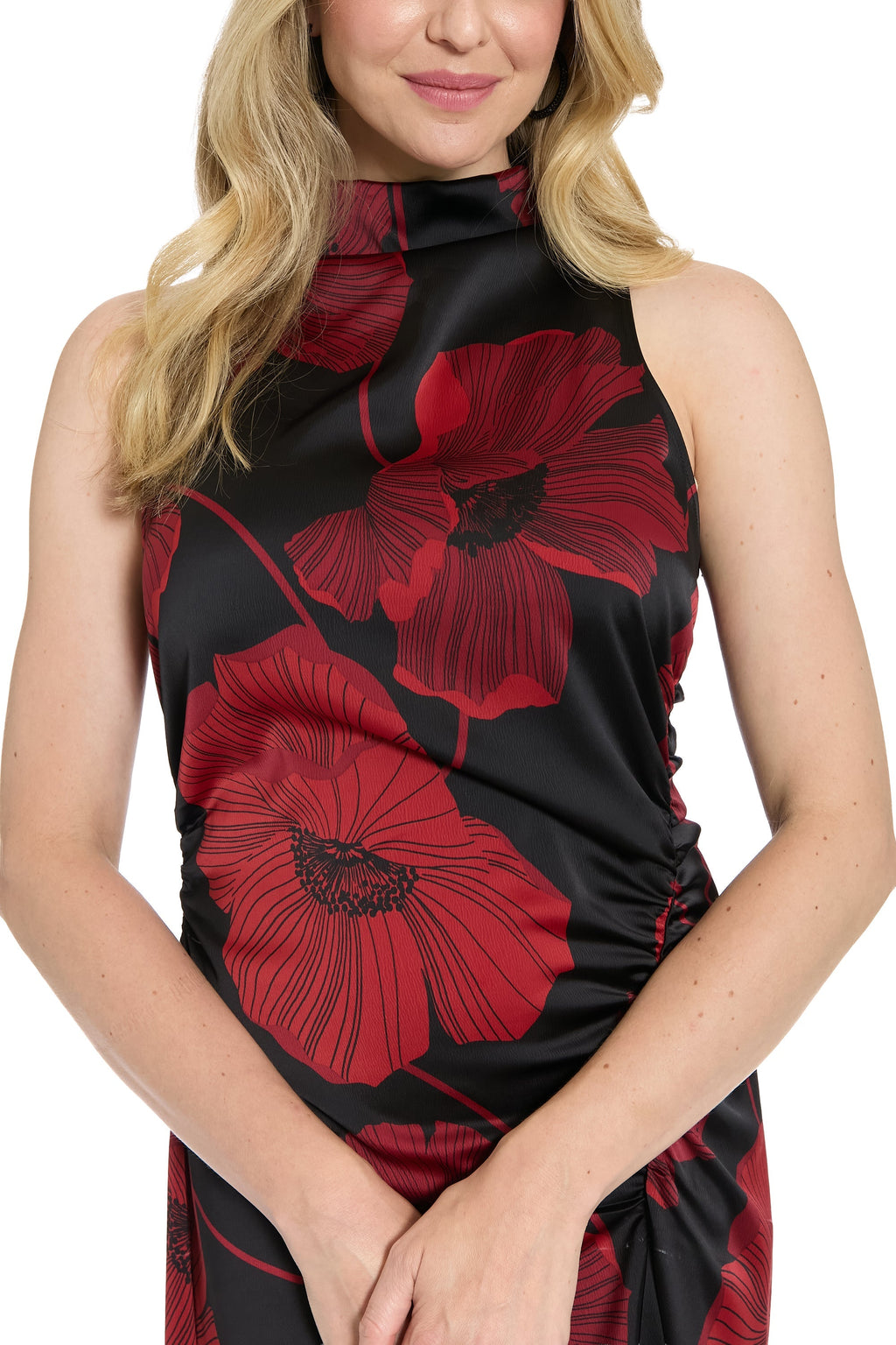 Lisbeth Mock Neck Halter in Charmeuse - FINAL SALE
