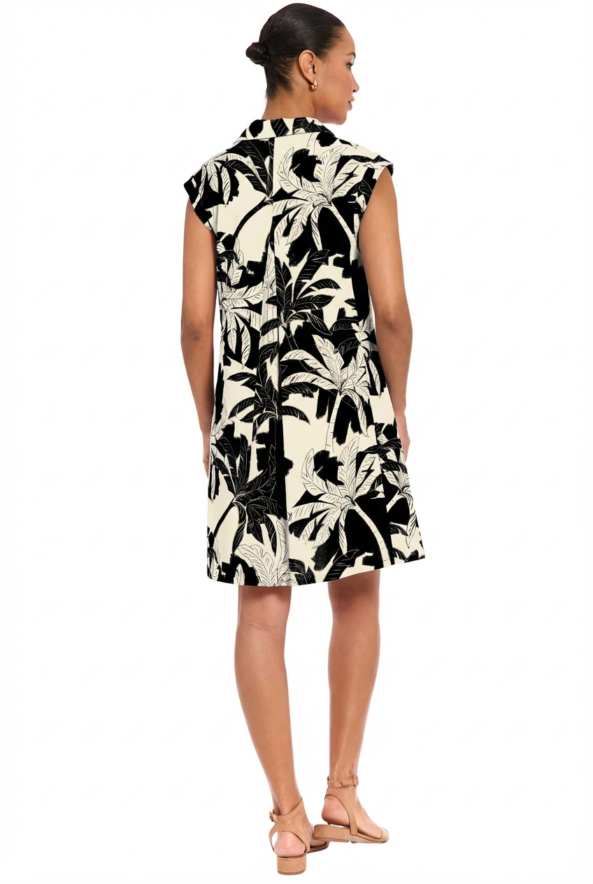 Tessa Collared Sleeveless Linen Dress