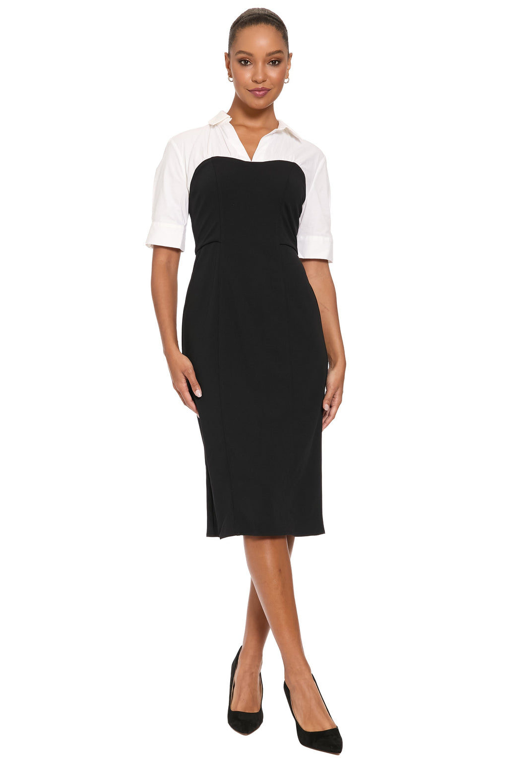 Tresha Petite Short Sleeve Twofer Sheath