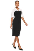 Tresha Petite Short Sleeve Twofer Sheath