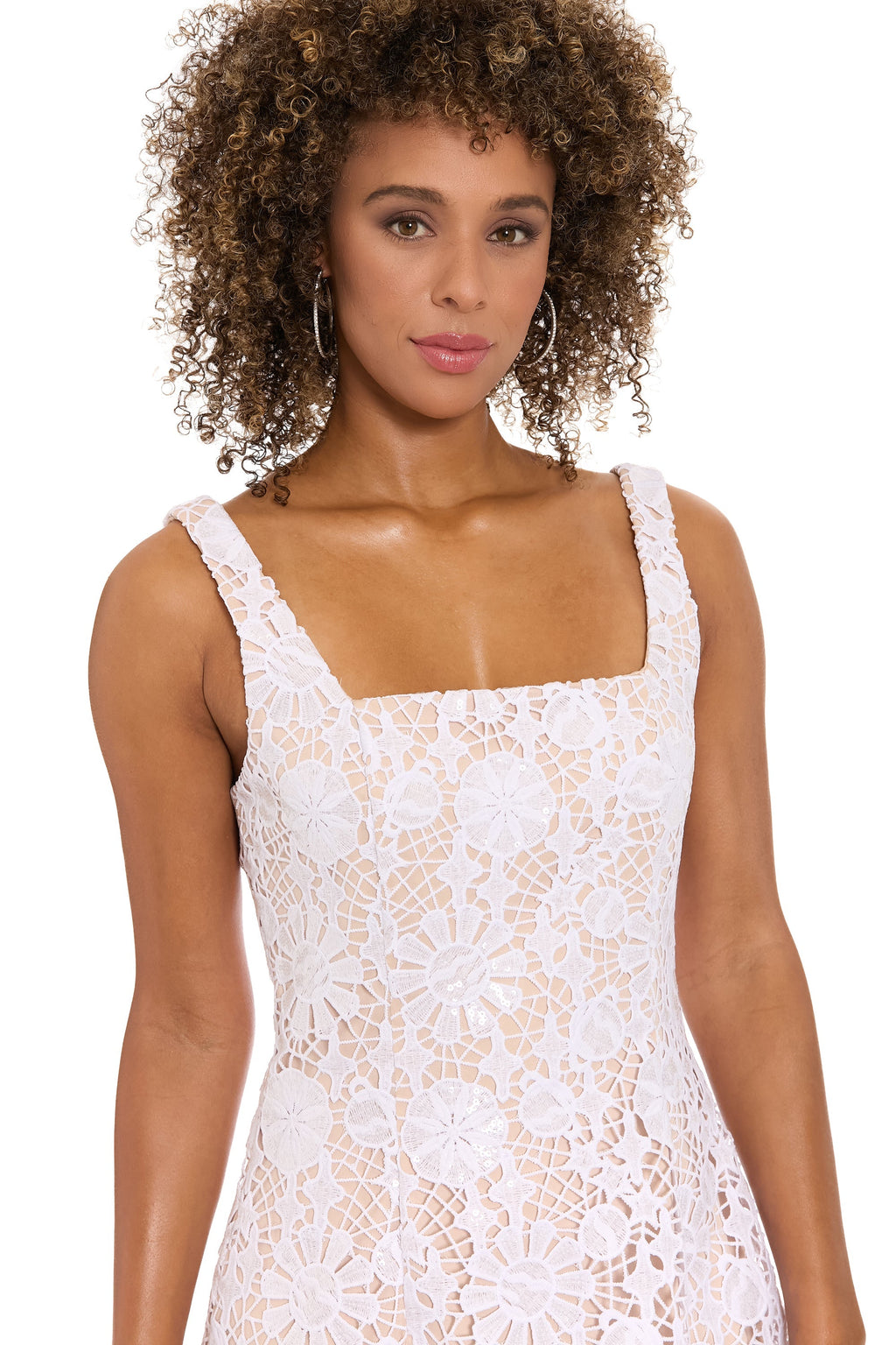 Rhodes Sequin Lace Tank Dress