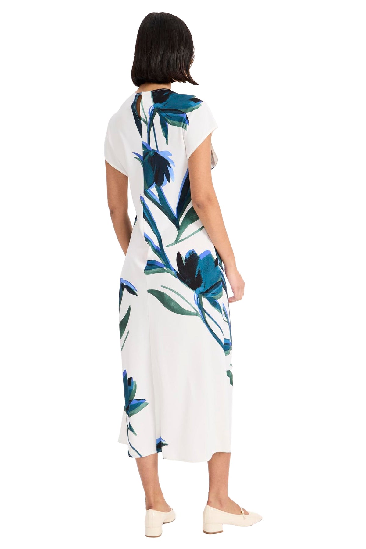 Sable Cap Sleeve Midi in Lotus Vine