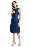 Natalie Stretch Denim Shirt Dress