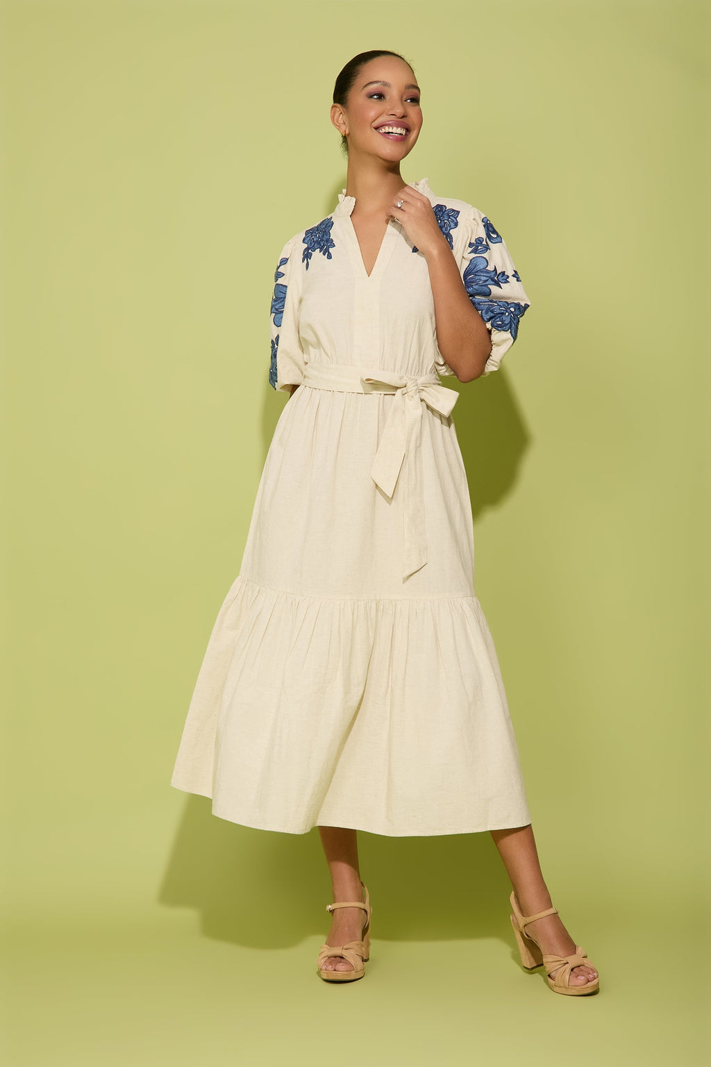 Mackenzie Embroidered Cotton Maxi - FINAL SALE