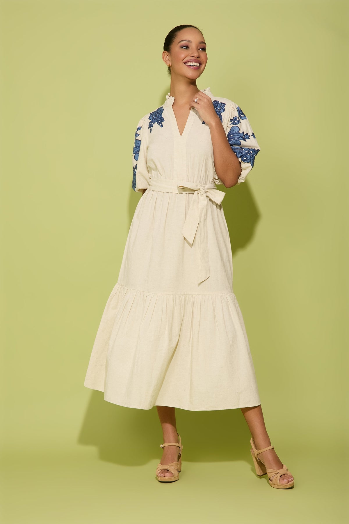 Mackenzie Embroidered Cotton Maxi - FINAL SALE