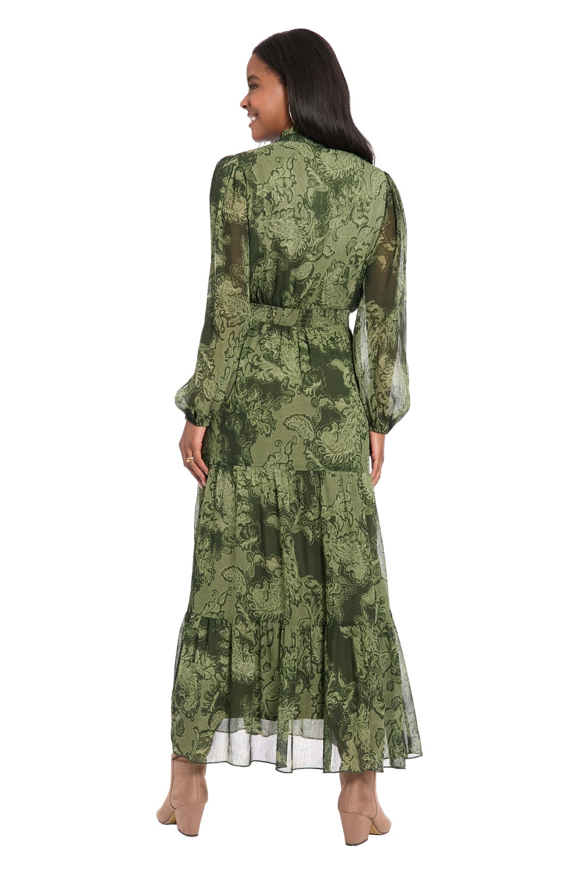 Lettie Ruffle Neck Tiered Maxi - FINAL SALE