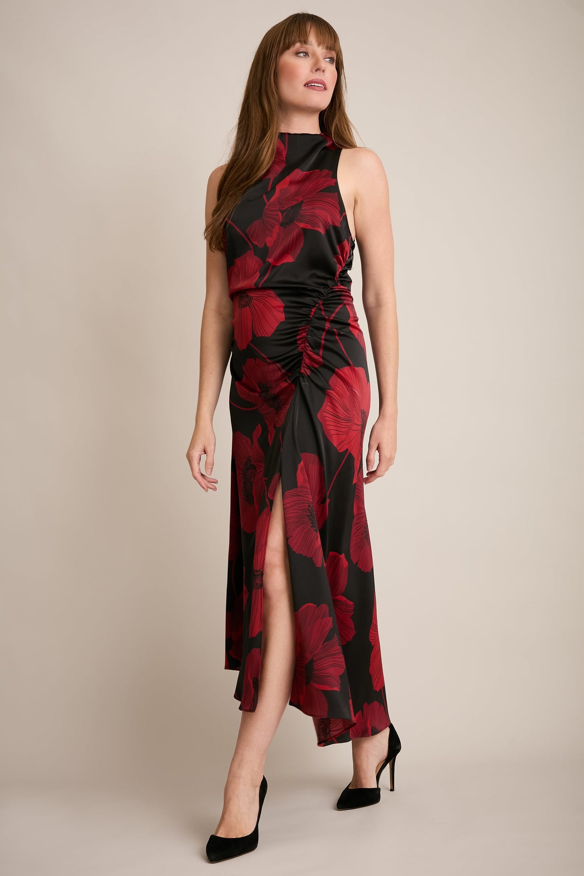 Lisbeth Mock Neck Halter in Charmeuse - FINAL SALE
