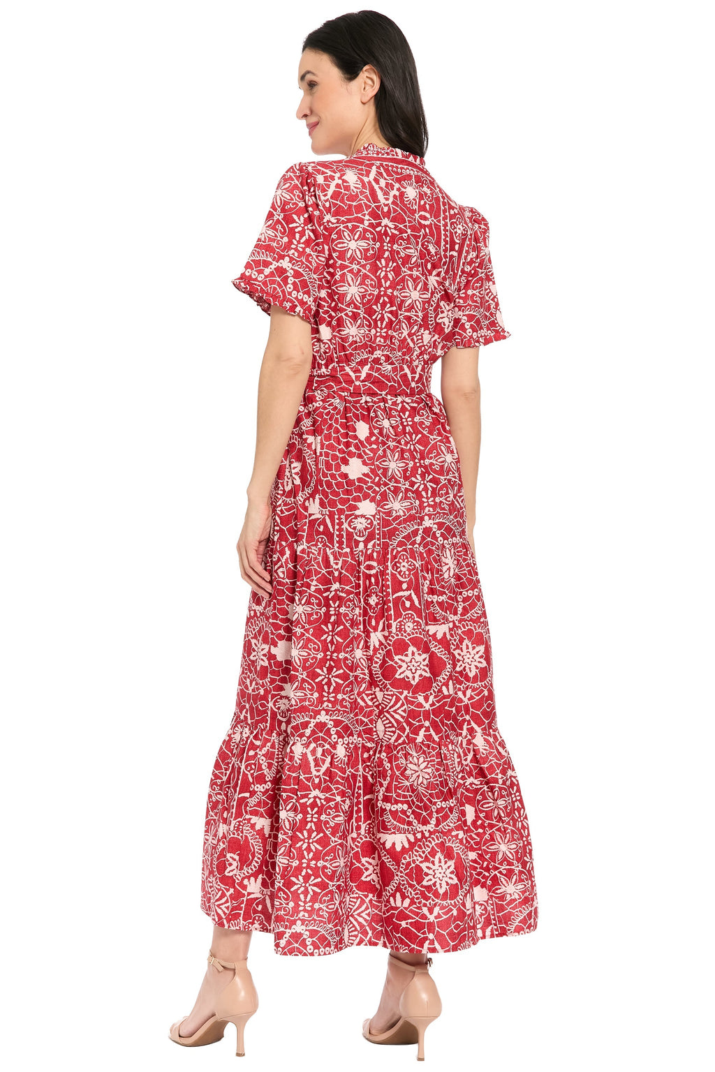 Mackenzie Printed Cotton Maxi in Lace Denim