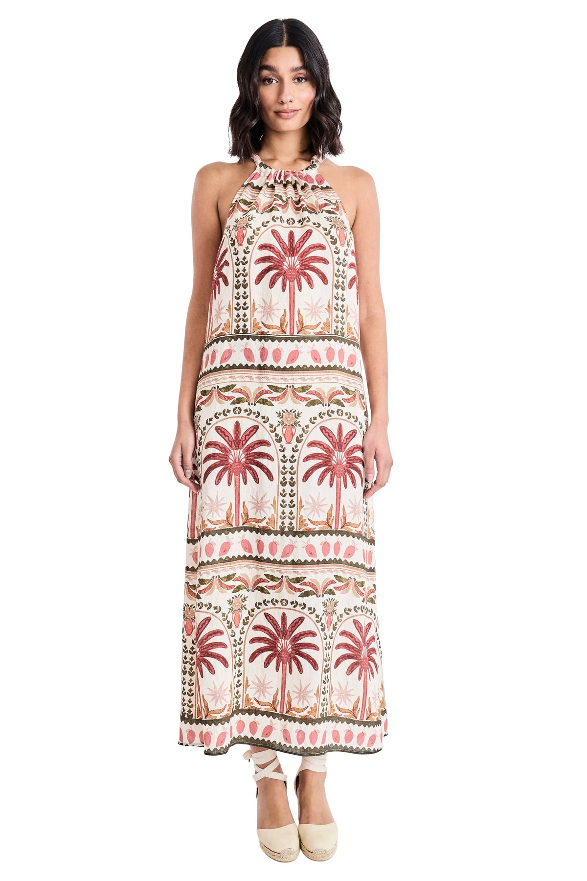 Tyler Halter Neck Maxi in Taormina Palms - FINAL SALE
