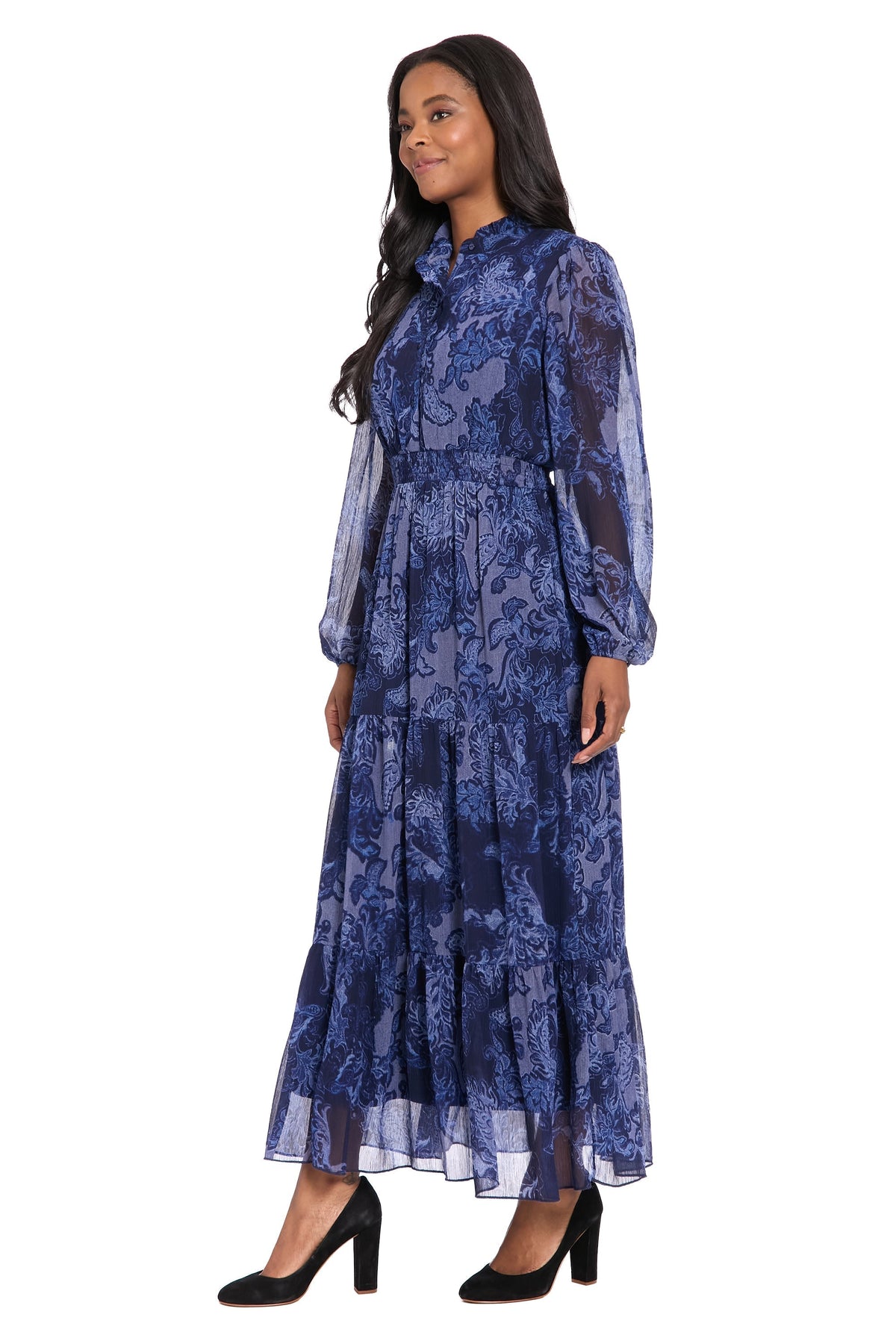 Lettie Ruffle Neck Tiered Maxi - FINAL SALE