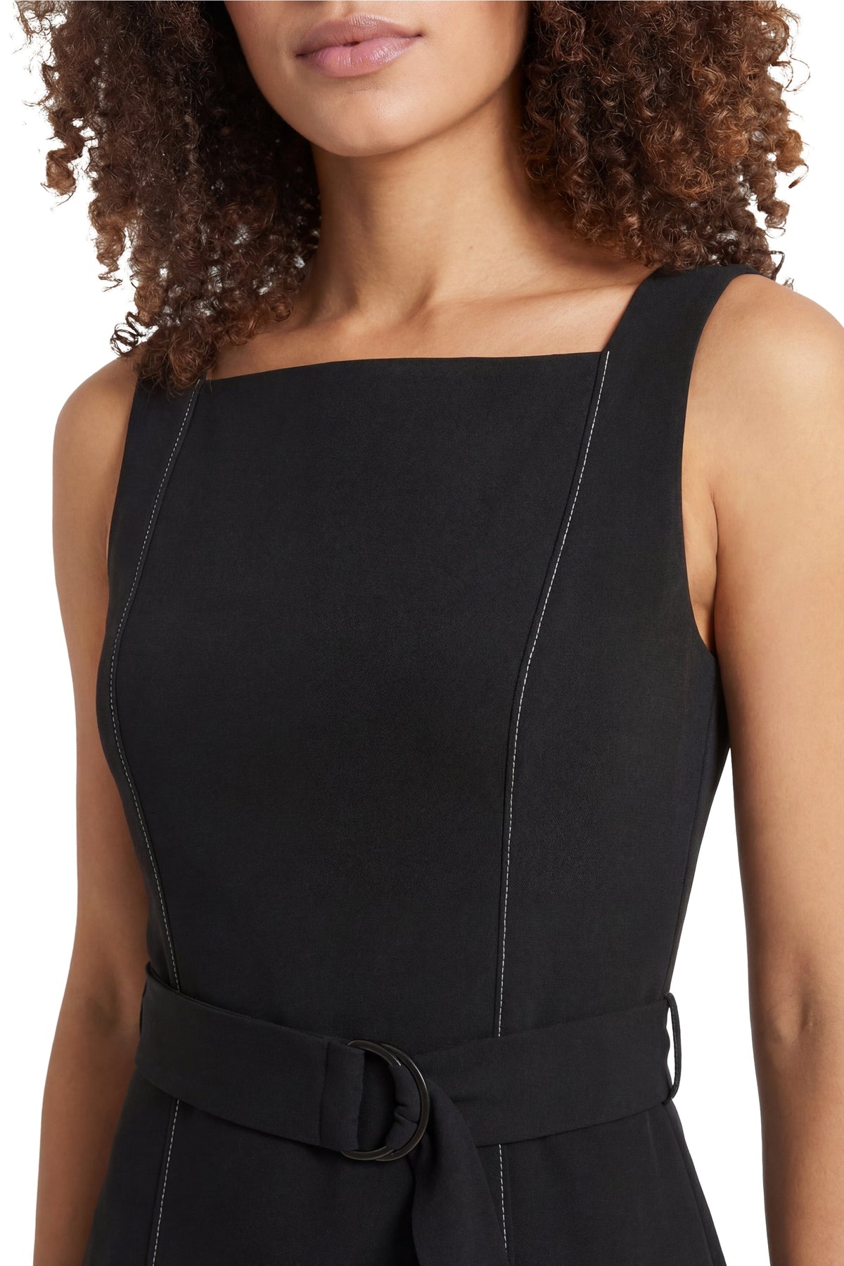 Olinda Square Neck Midi wIth Belt