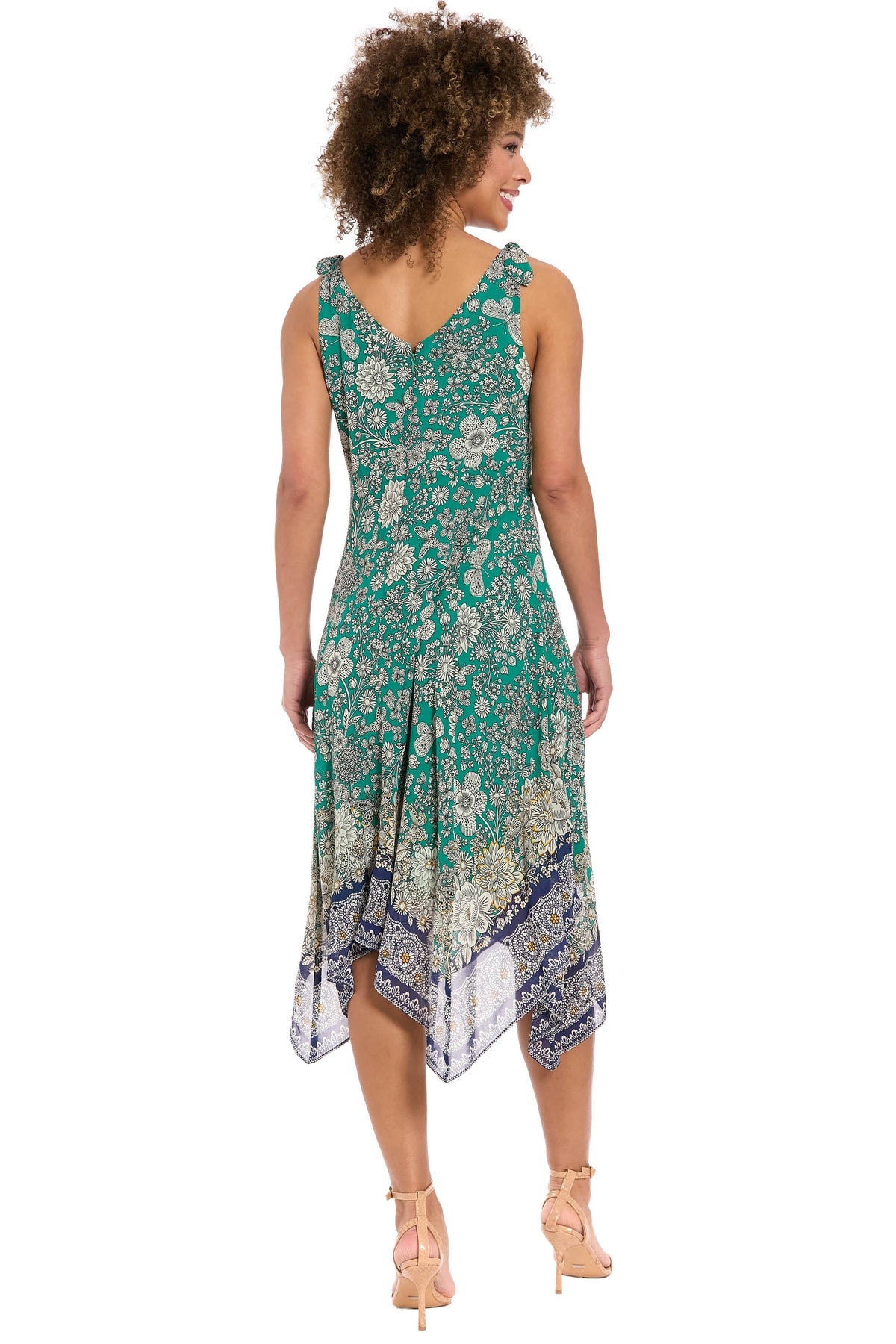 Mirelle Twist Front Dress in Seaside Mosaic